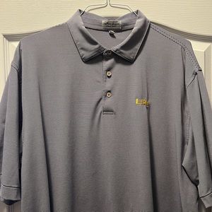 Peter Millar LSU Purple/White Golf Polo XXL